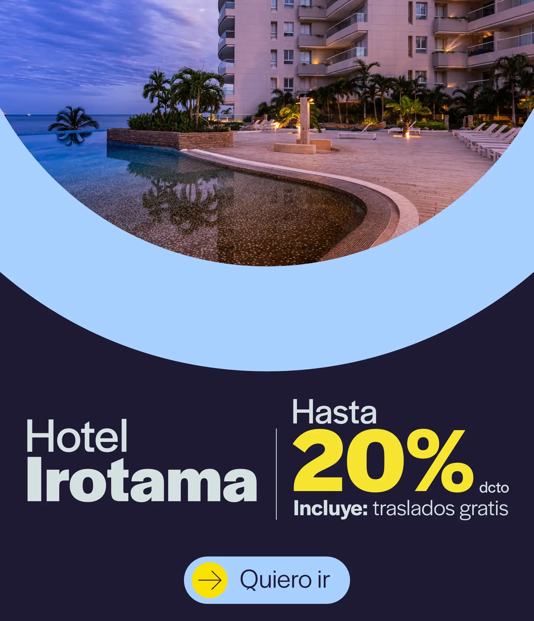 banner principal hoteles Irotama version mobile