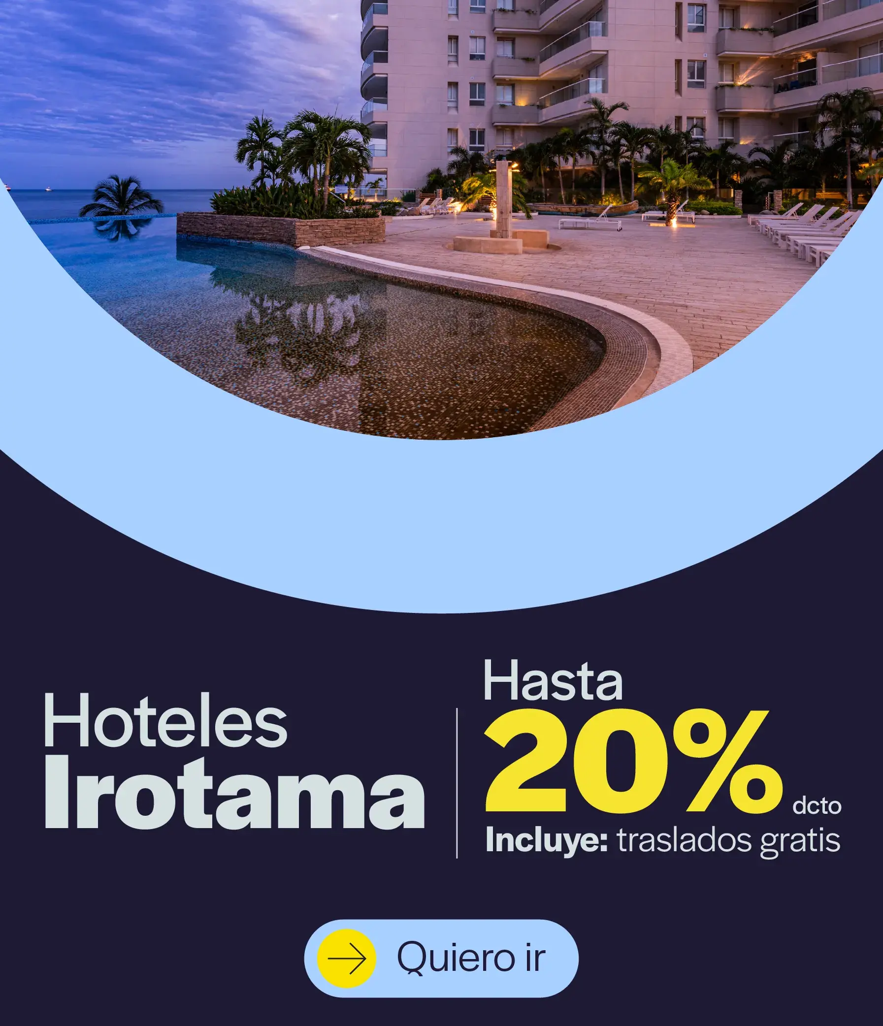 banner principal hoteles Irotama version mobile