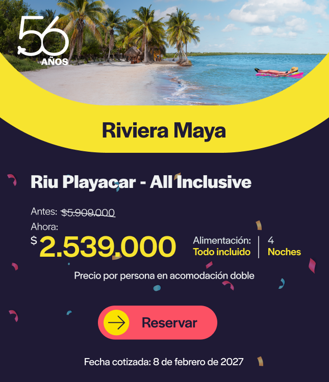 banner oferta hotel Riviera Maya