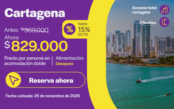 Oferta hotel del mes octubre cartagena